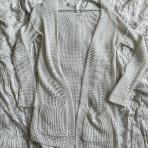 GARAGE long white knit cardigan